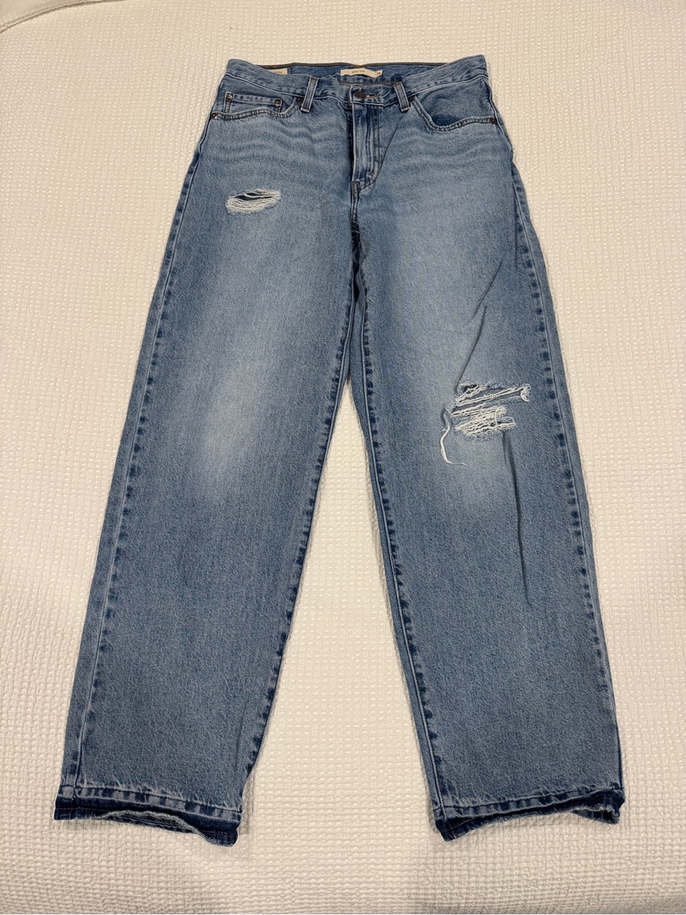 Levi’s Baggy Dad Women's High-Rise Light Blue Distressed Jeans